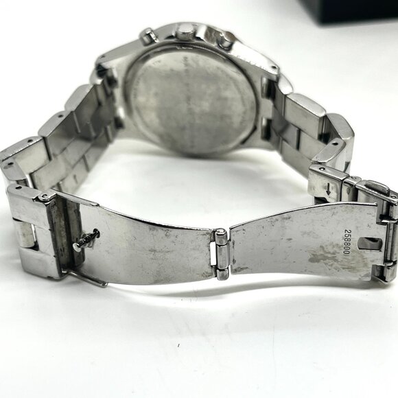 MARC JACOBS MBM3104 Stainless Steel Crystal Bezel Chronograph Watch Silver AS IS - Picture 7 of 13